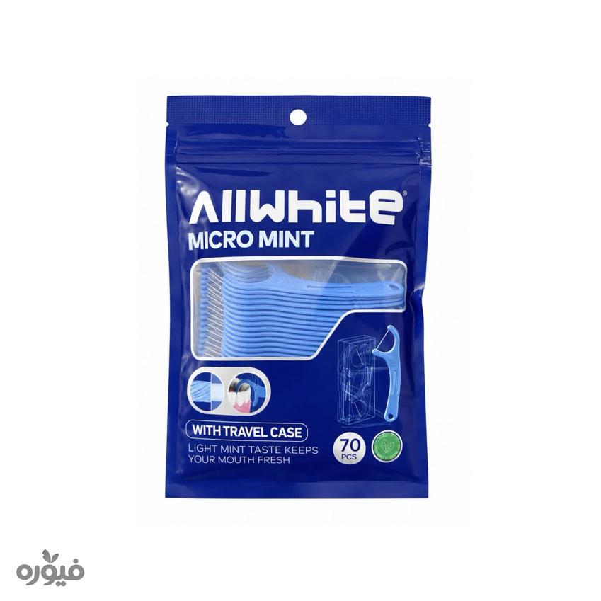 نخ دندان کمانی نعنا 70عددی all white