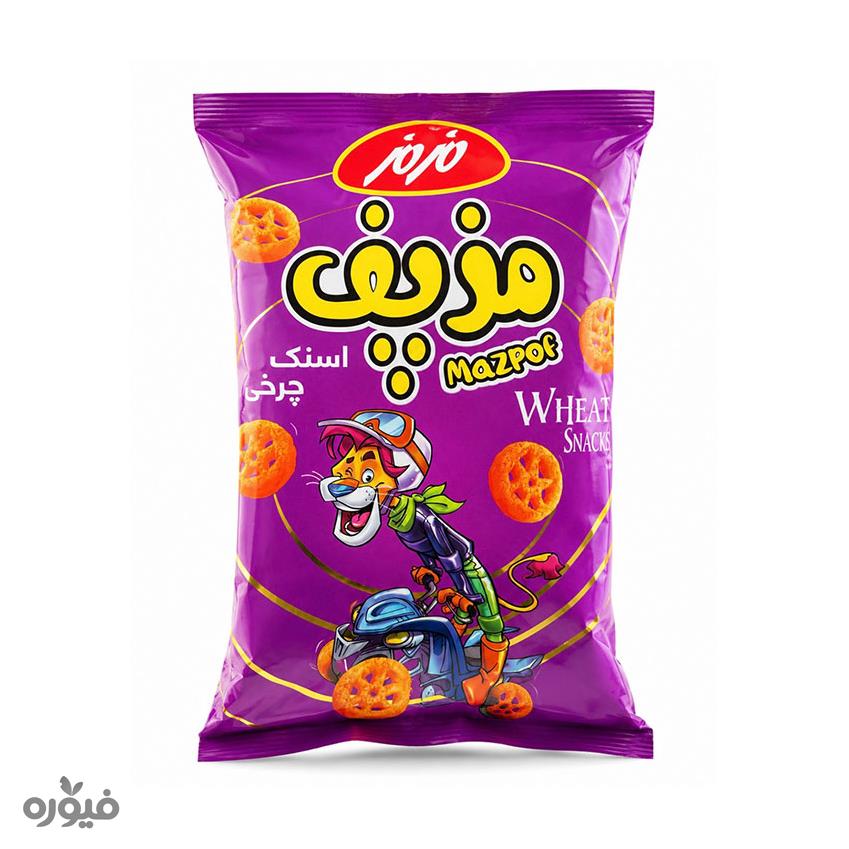 مزپف اسنک چرخی پنیری 90گرمی مزمز
