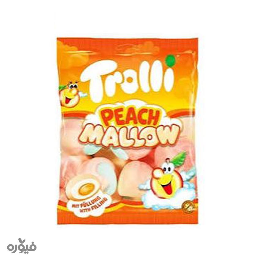 مارشملو مغزدار با طعم هلو150گرمی trolli