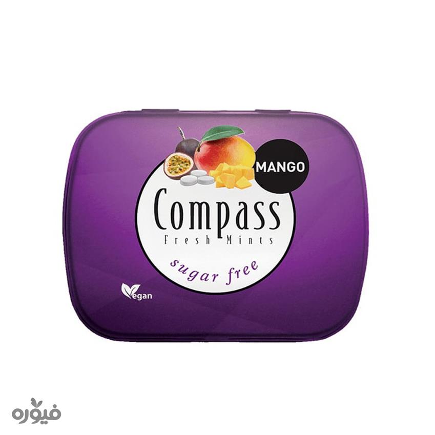 خوشبو کننده دهان  بدون شکر با طعم mango passion برندcompass