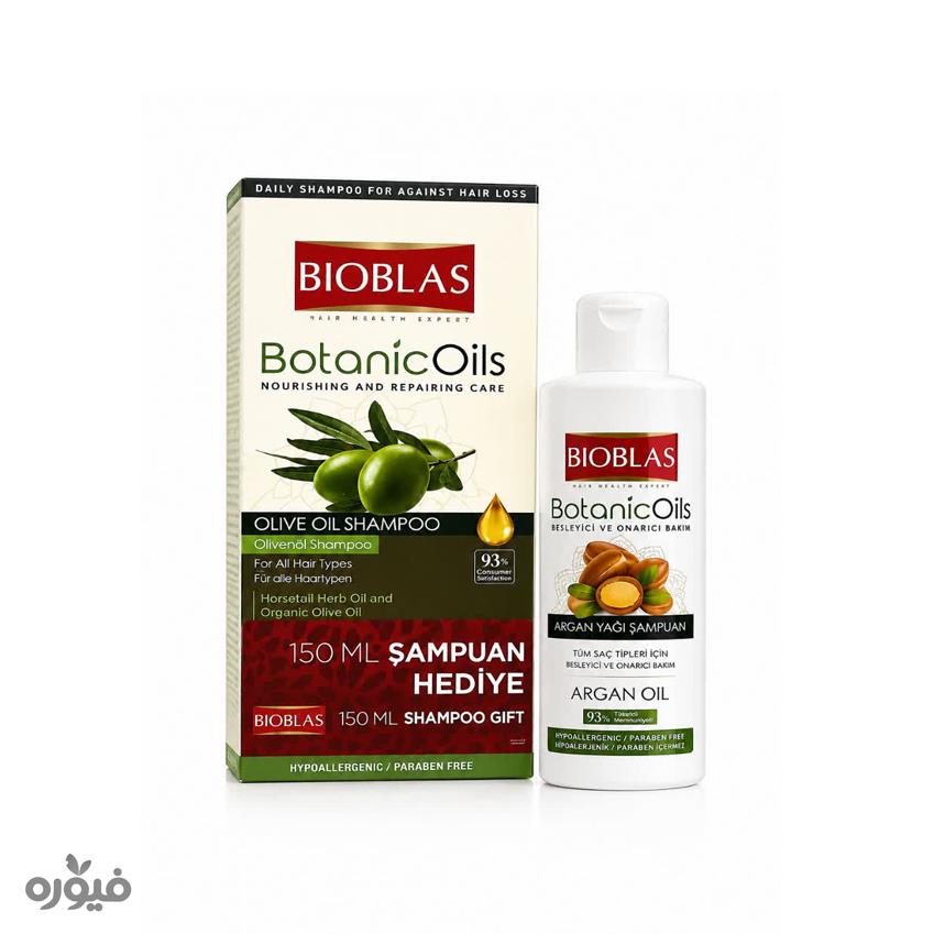 ست شامپو تقویت کننده سیر 360ml+روغن آرگان 150ml بیوبلاس