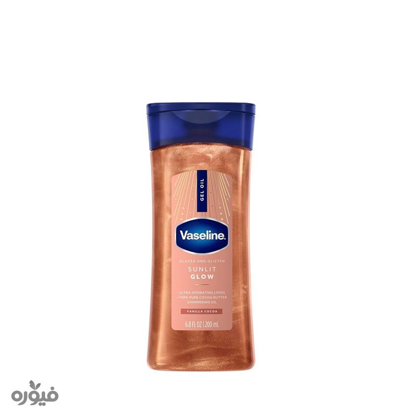 روغن ژلی بدن شاین دار رزگلد 200ml وازلین