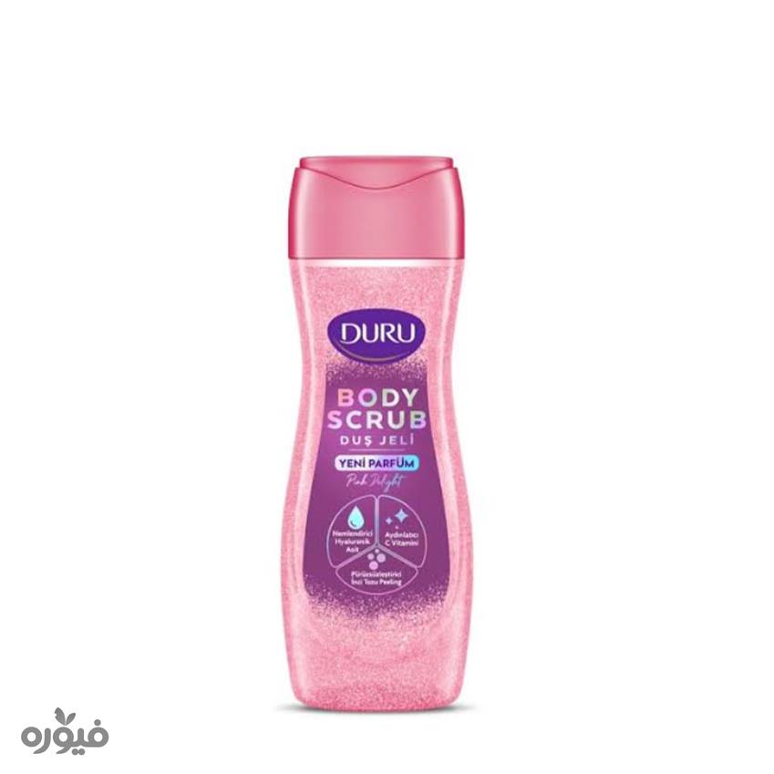اسکراب و ژل شستشو بدن پینک دلایت 450ml دورو