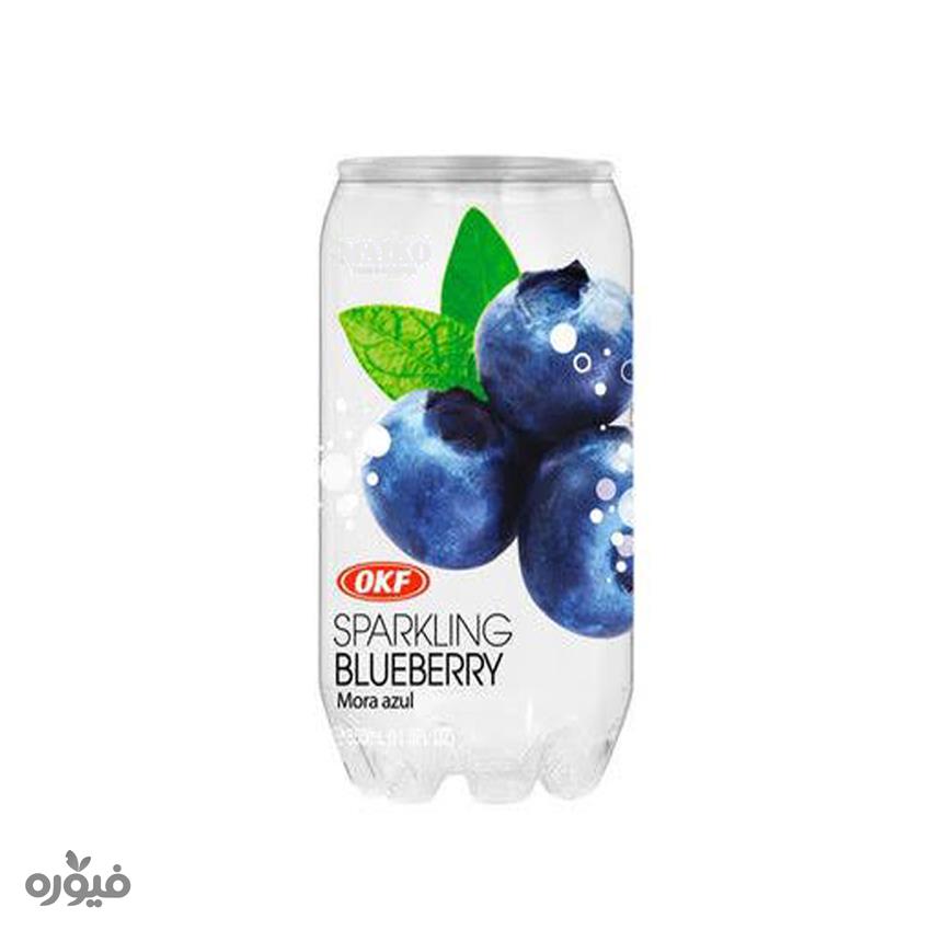 آب گازدار با طعم بلوبری 350 میلی لیتری OKF