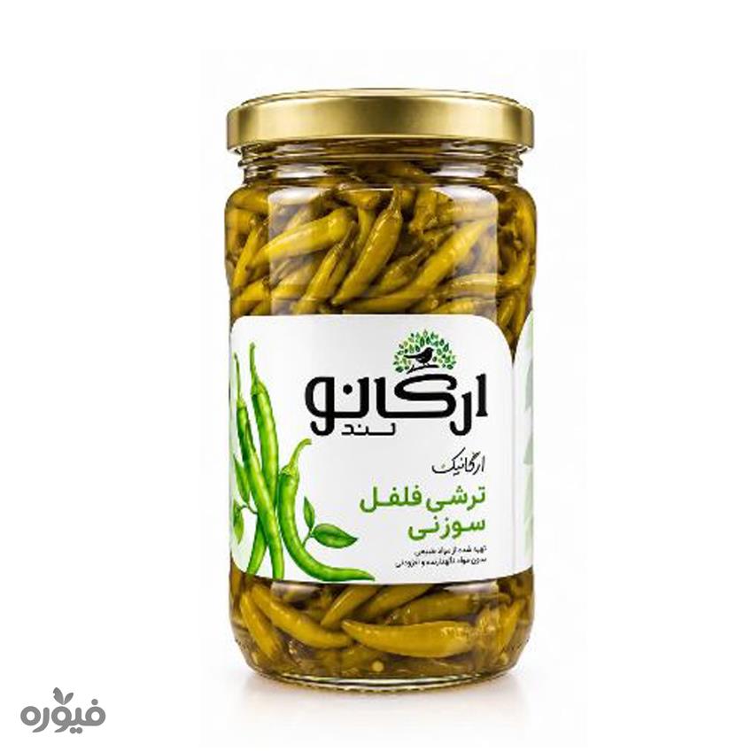 ترشی فلفل سوزنی ارگانیک 640گرمی ارگانولند