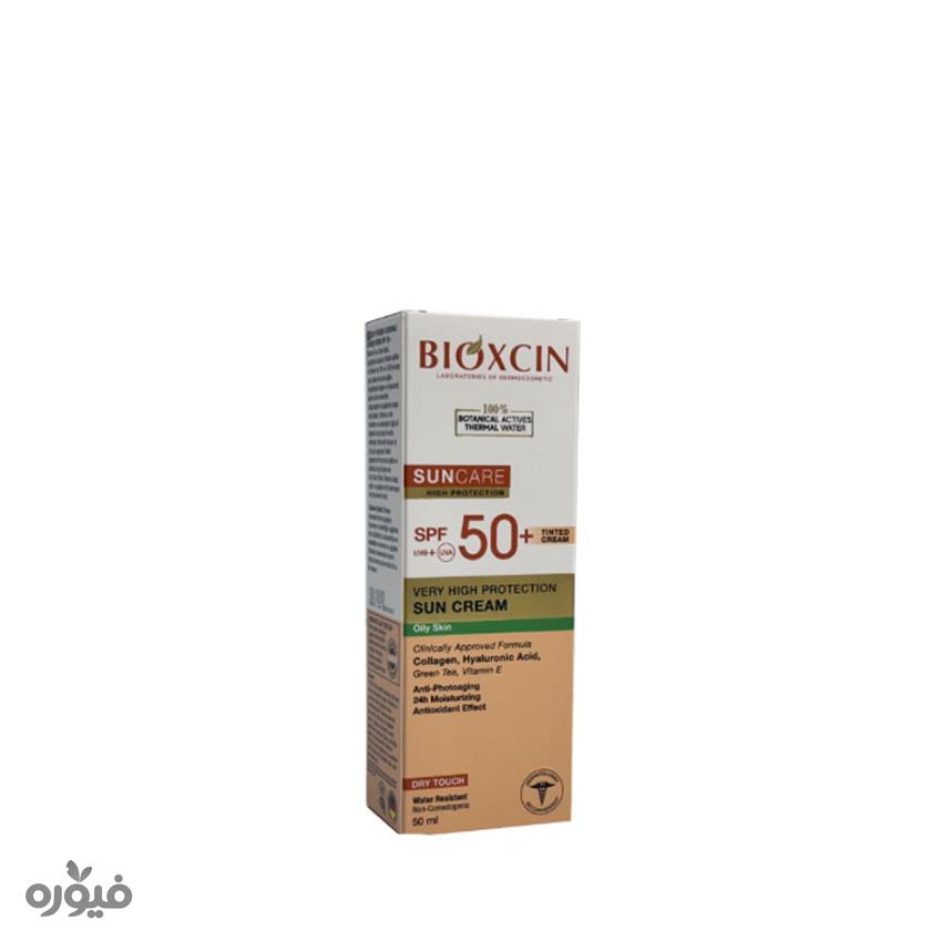 کرم ضدآفتاب رنگی مناسب پوست چرب 50ml بیوکسین