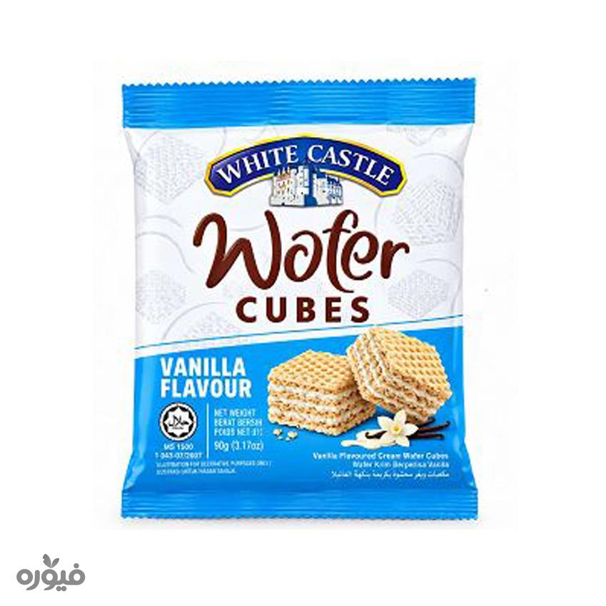 ویفر با کرم وانیلی پاکتی 90 گرمی WHITE CASTLE