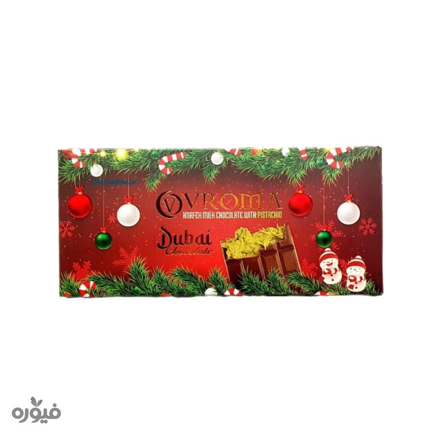 تابلت دوبی چاکلت مدل کریسمس 100 گرمی vroma