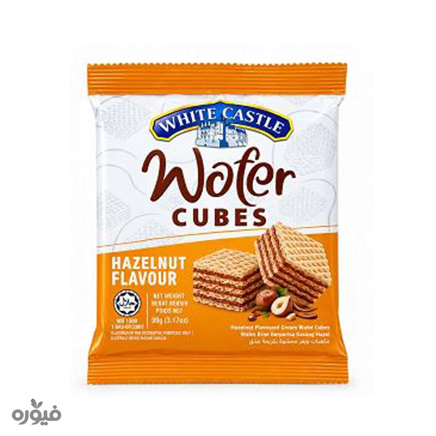 ویفر با کرم فندقی پاکتی  ۹۰ گرمی WHITE CASTLE