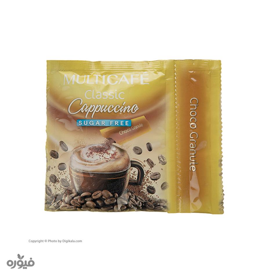 کاپوچینو بدون شکر قهوه فوری 15گرمی مولتی کافه کلاسیک