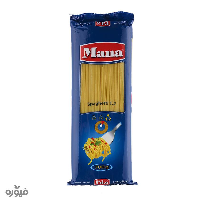 اسپاگتی قطر 1/2 700 گرمی مانا