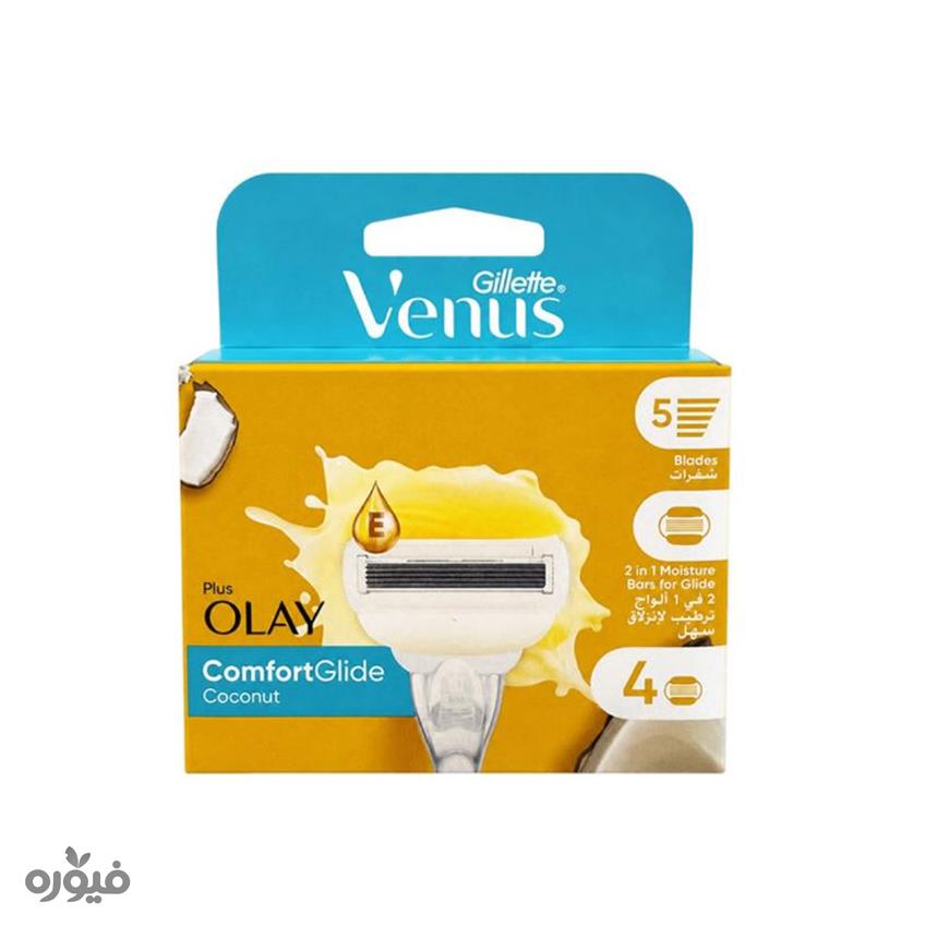 تیغ یدک 5لبه اولای بسته 4 عددی Venus
