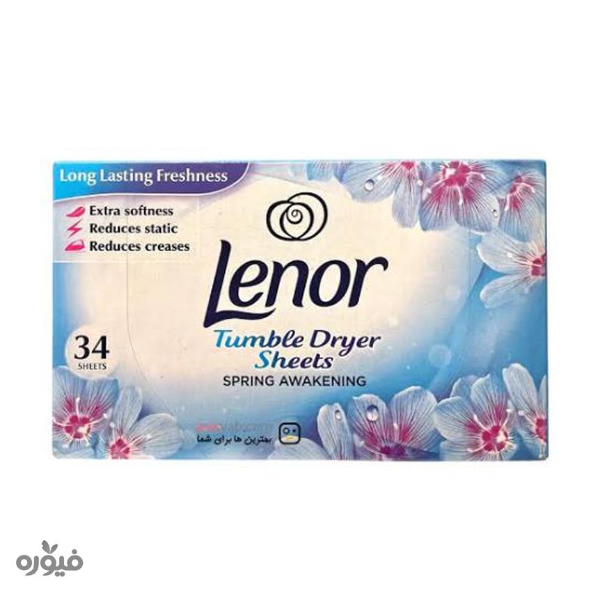 دستمال خوشبو کننده لباس با رایحه شکوفه های بهاری 34عددی lenor