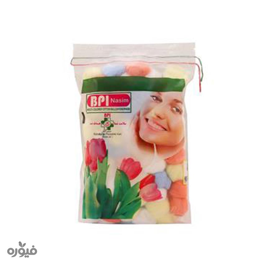 پنبه آرایشی توپک رنگی نسیم