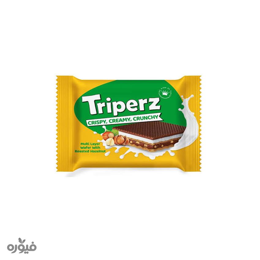 ویفر کاکائویی با کرم شیری فندقی 25گرمی تریبرز