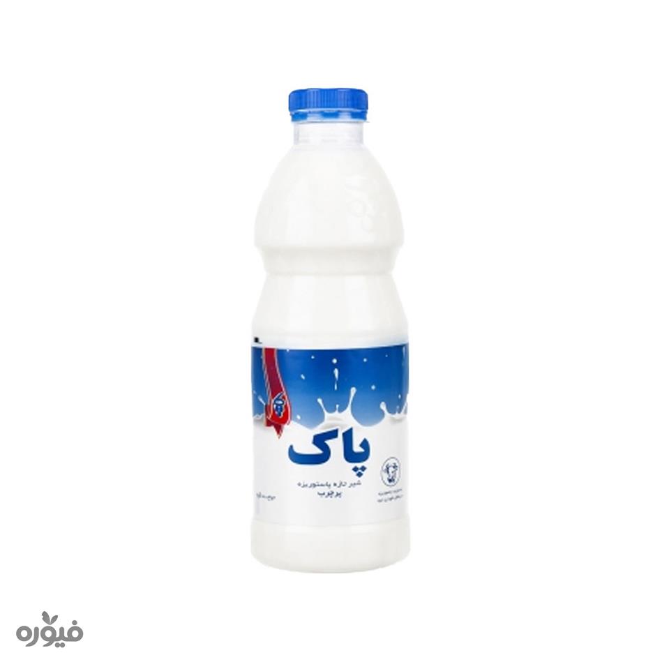 شیر بطری 1لیتری پر چرب پاک