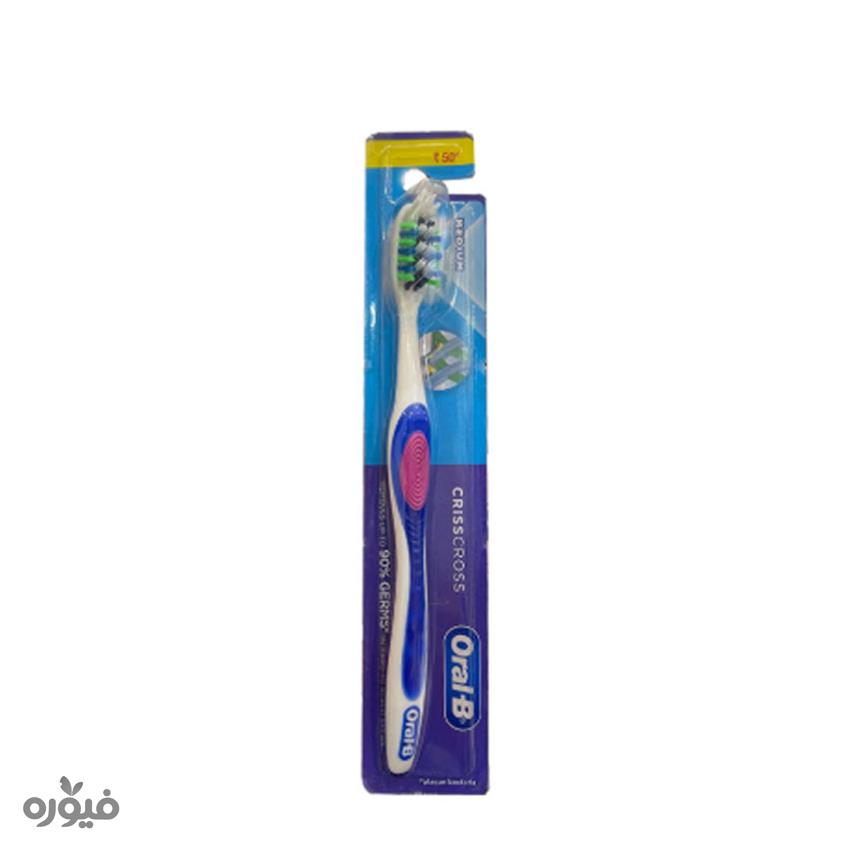 مسواک با برس متوسط Criss Cross اورال بی(Oral-B)
