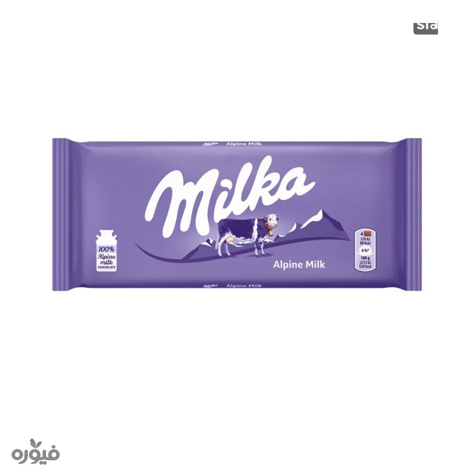 شکلات شیری شکلاتی 100گرمی میلکا