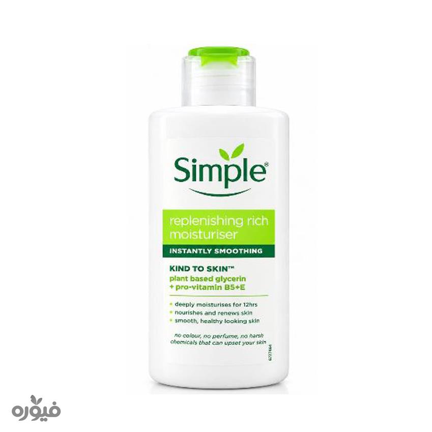 مرطوب و احیا کننده پوست حاوی ویتامین E,B5در حجم 152mlبرندsimple