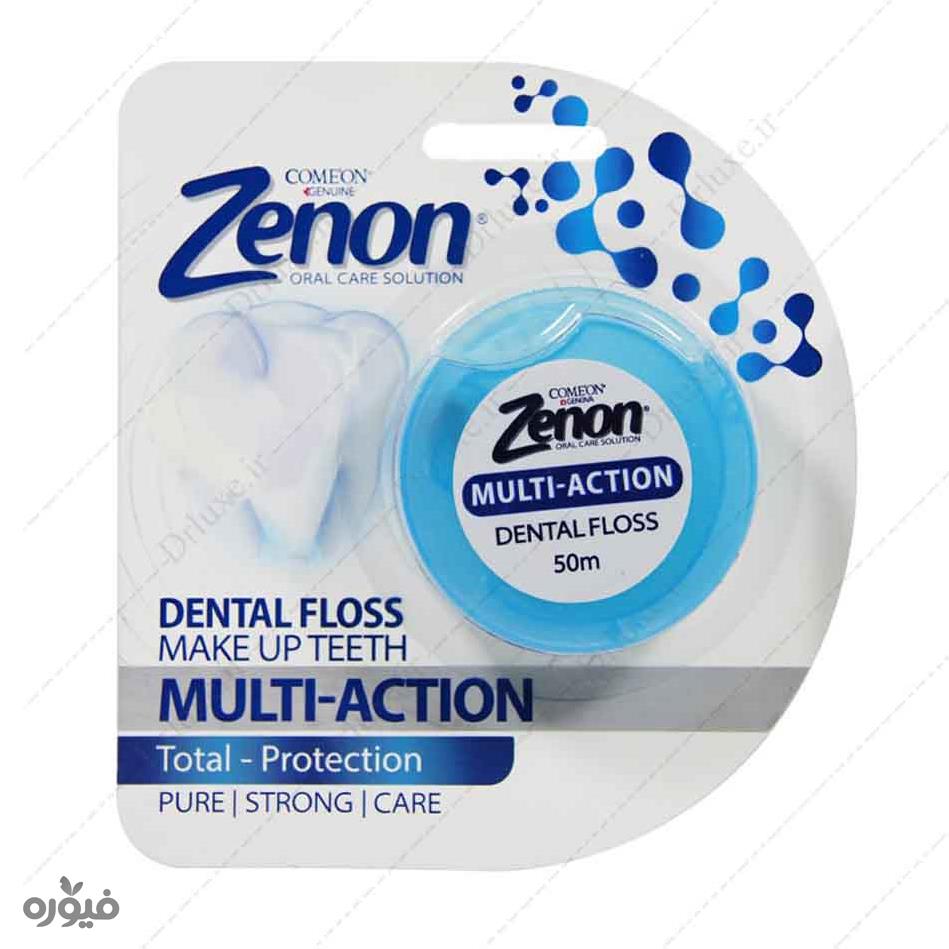 نخ دندان مدل50متری ZENON   0MULTI-ACTION      DENTAL FLOSS