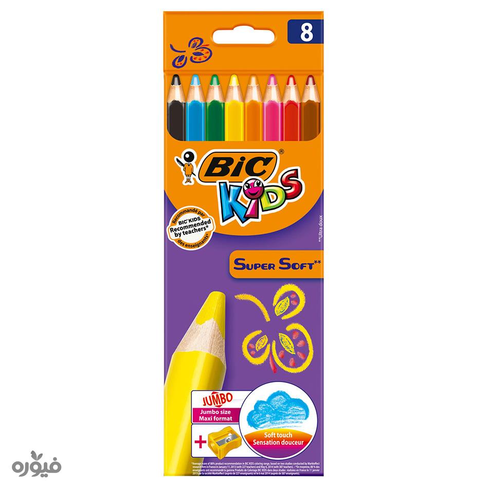مداد رنگی سوپر سافت 8 رنگ بیک