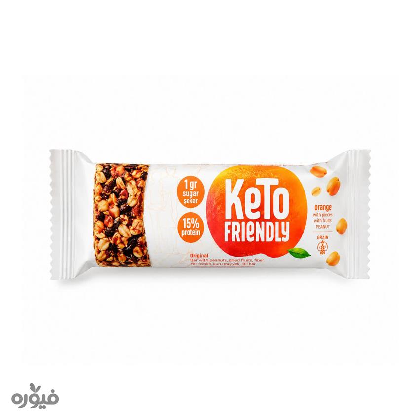 پروتئین بار کتوژنیک با طعم پرتقال 30 گرمی Keto