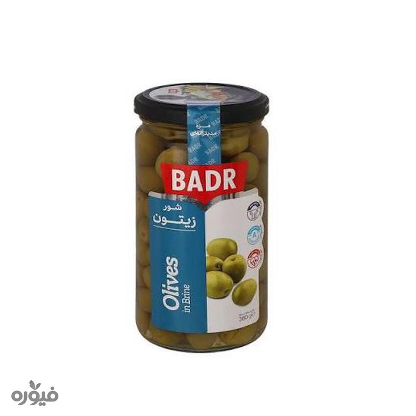 زیتون شور باهسته معمولی380 گرمی بدر