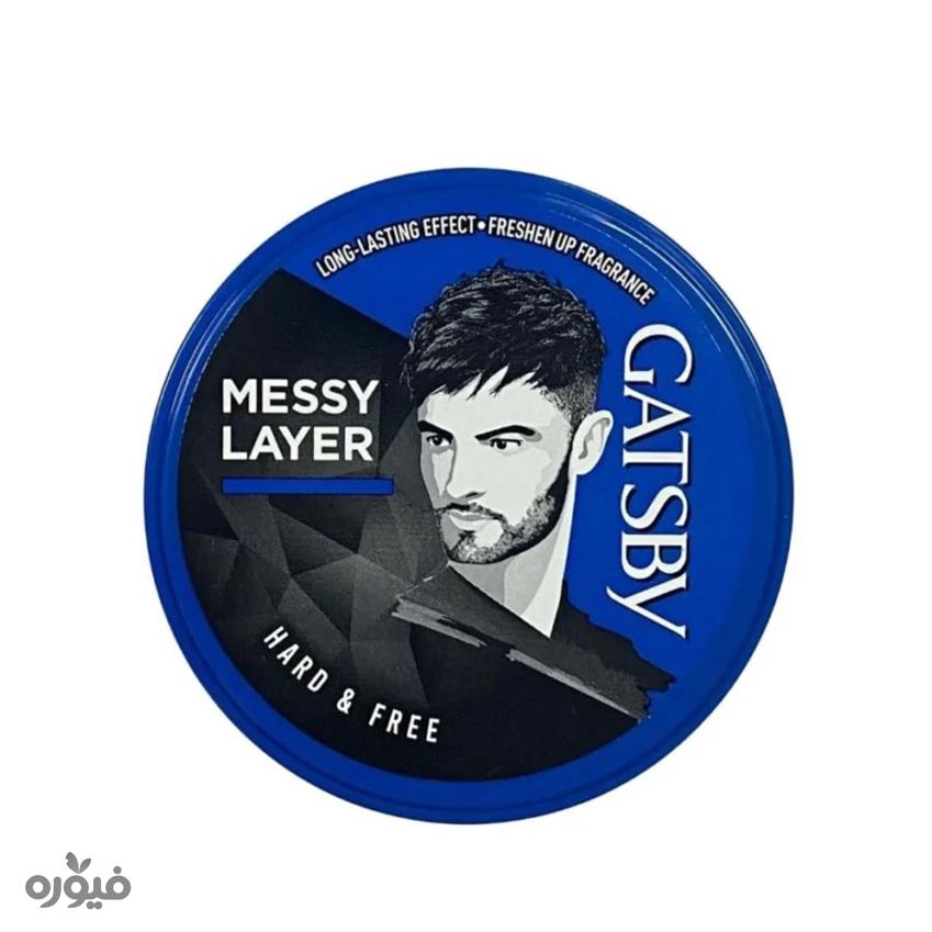 واکس مو خیلی سخت مدل messy lyer آبی 75گرمی Gatsby