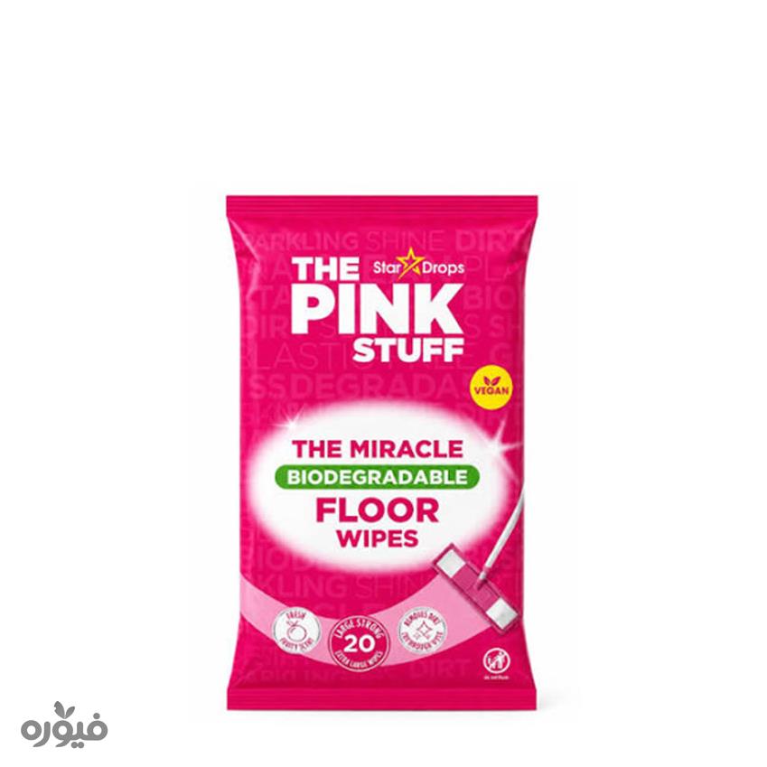 دستمال مرطوب چند منظوره مناسب تی 20عددی پینک استاف(pink stuff)