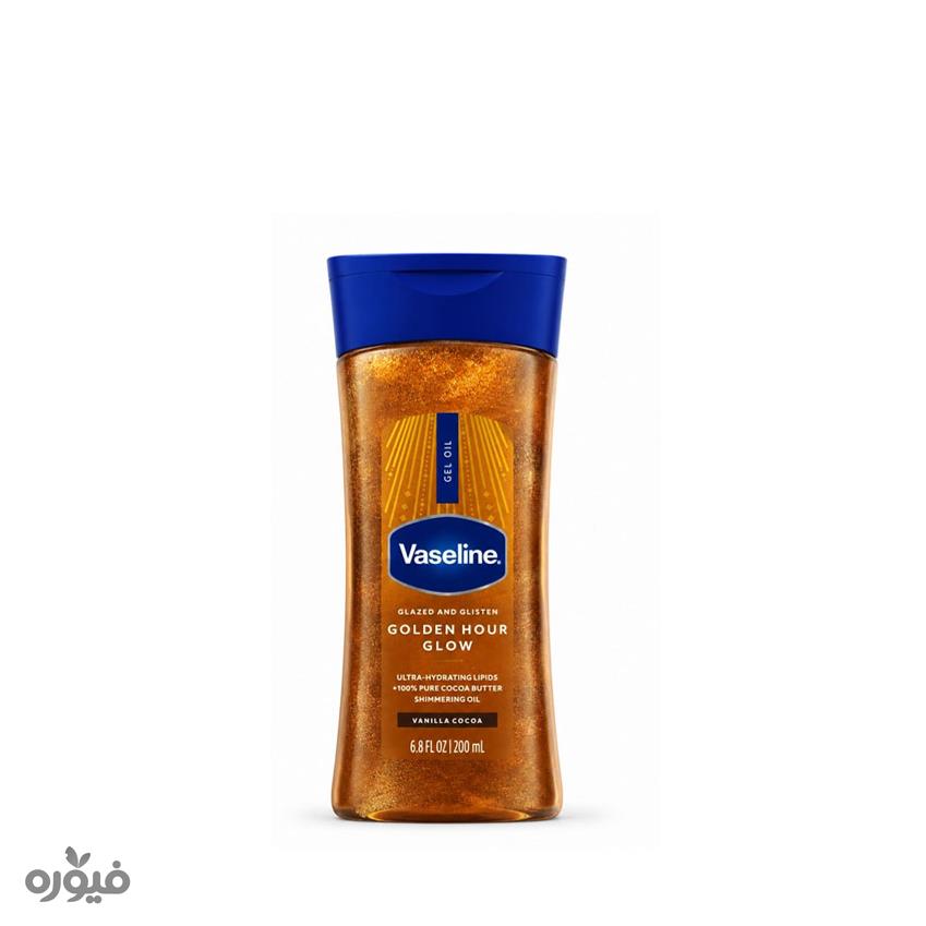 روغن ژلی بدن شاین دار طلایی کاکائویی 200ml وازلین
