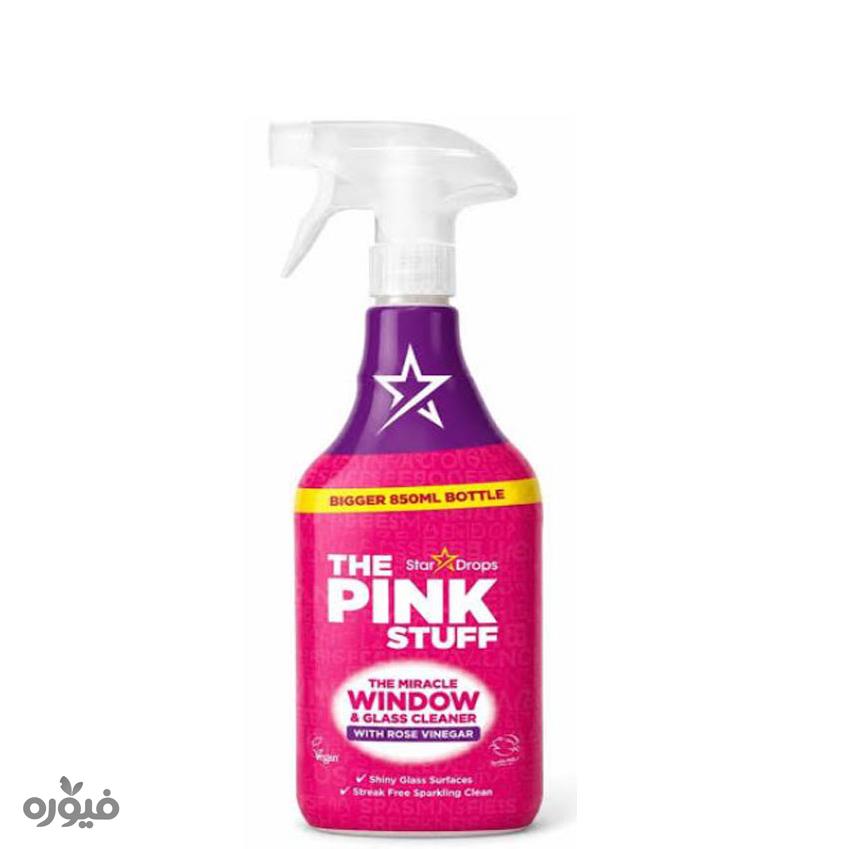 اسپری شیشه پاک کن حاوی سرکه رز 850ml پینک استاف(Pink stuff)