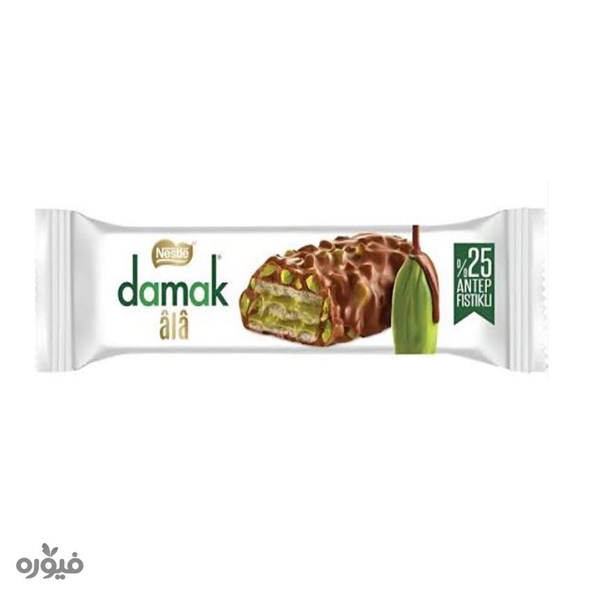 ویفر شکلاتی با مغز پسته 30 گرمی داماک