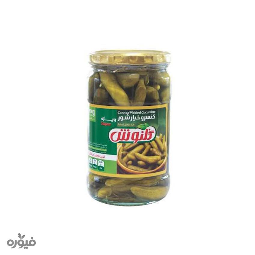 خیارشور شیشه ویژه 650گرمی گلنوش