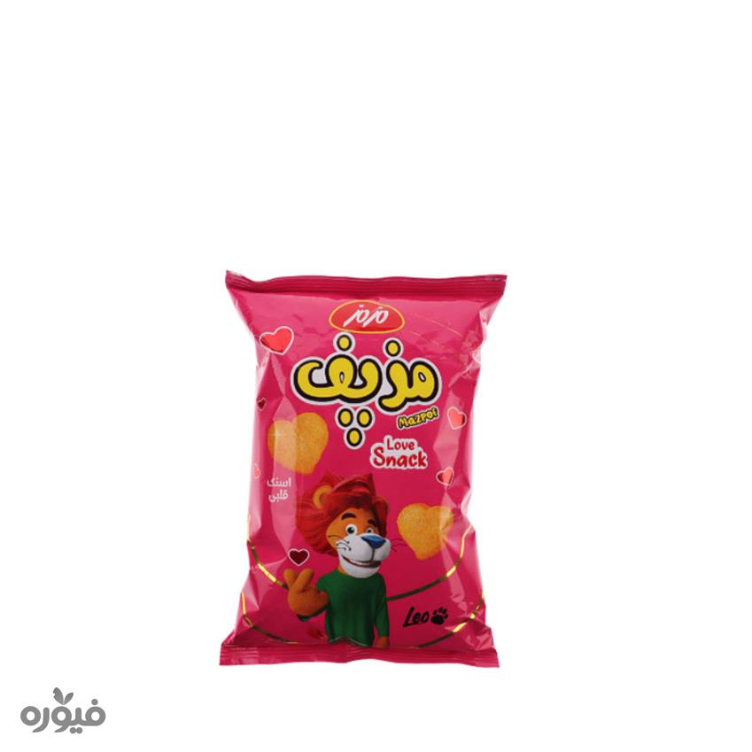 اسنک قلبی پنیری مزپف 55گرمی مزمز