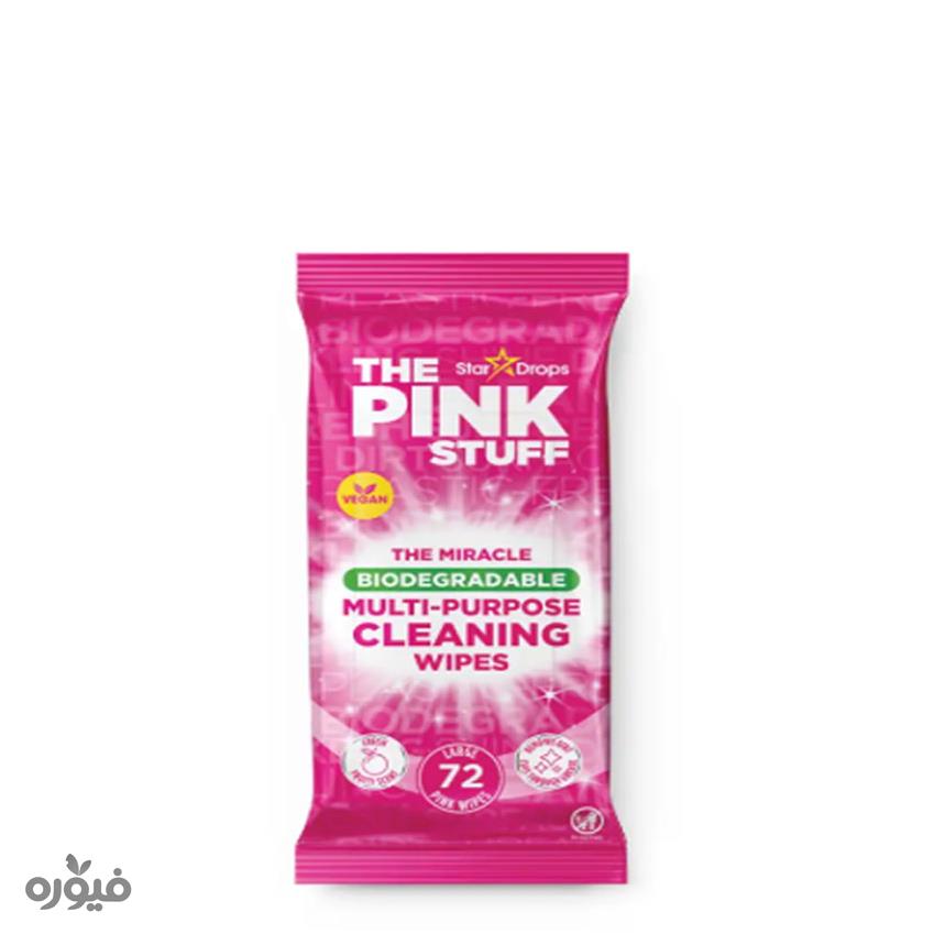 دستمال مرطوب چند منظوره 72عددی پینک استاف(pink stuff)