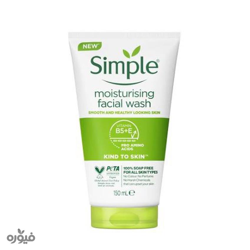 زل شستشویی مناسب انواع پوست صورت 150mlبرنده simple