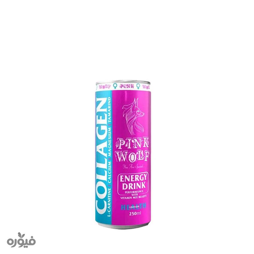نوشیدنی انرژی زا حاوی کلاژن pink wolf 250 ml