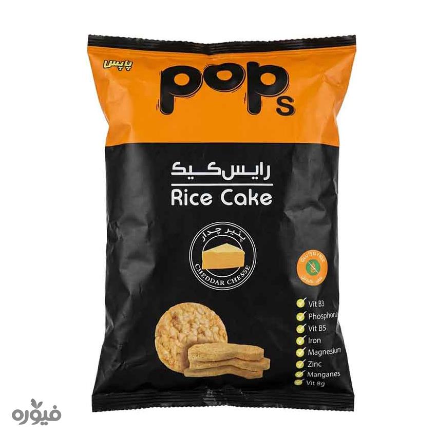 رایس کیک فاقد گلوتن با طعم پنیر چدار 90گرمی دینا پاپس