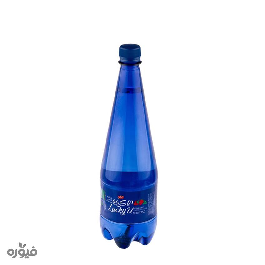 آب گازدار باطعم توت فرنگی لاکی یو 1لیتری کاله