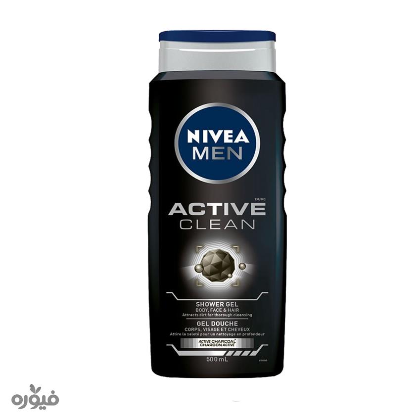 شامپو سر و بدن مردانه مدل اکتیو کلین 500ml نیوا