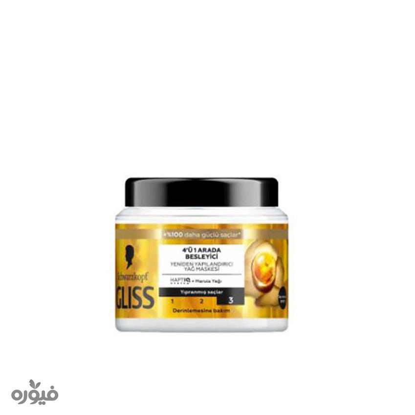 ماسک مو طلایی 1*4 مناسب موهای آسیب دیده 400ml گلیس (Gliss)