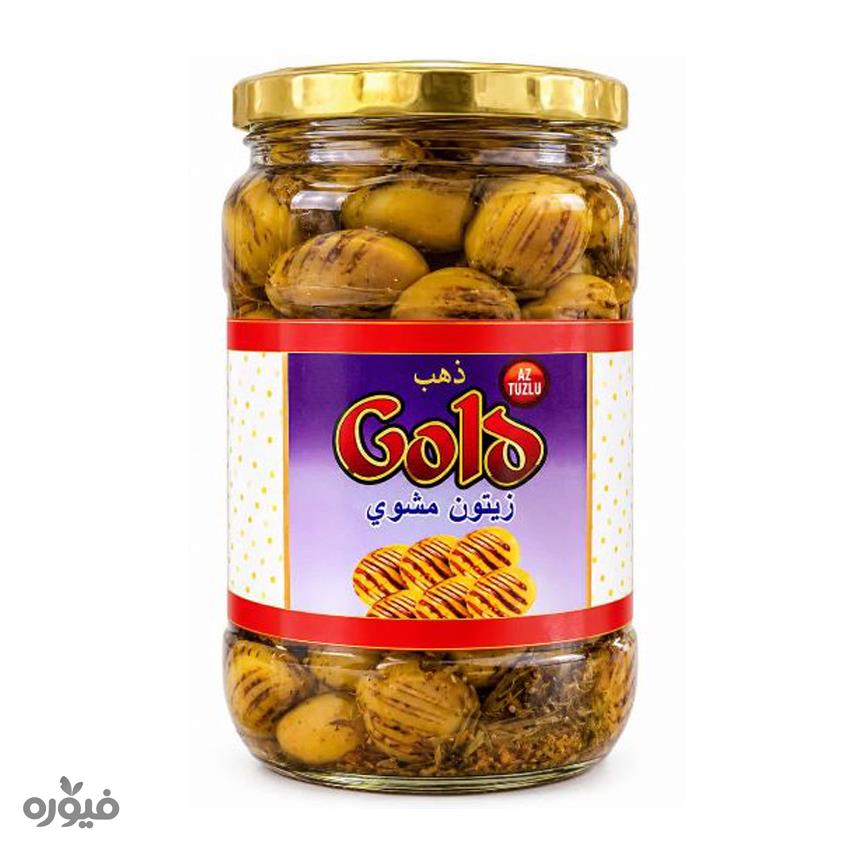 زیتون کبابی شیشه ایی 400گرمیgolo