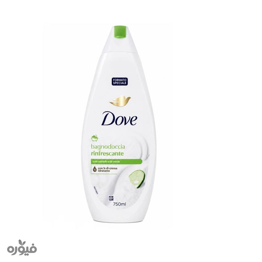 شامپو بدن خنک کننده با رایحه شیر و خیار 750ml داو