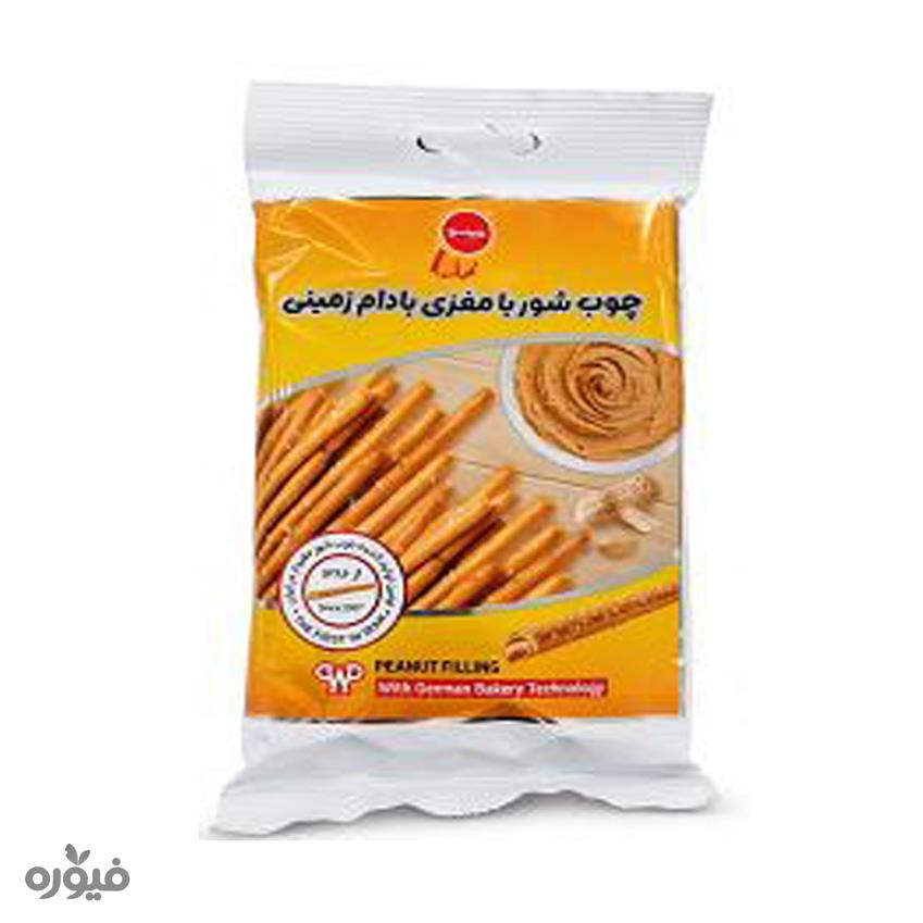 کراکر چوب شور با مغزی بادام زمینی 50گرمی مینو