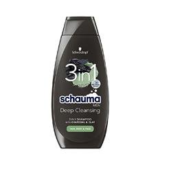 شامپو سر و بدن 3*1 با عصاره  زغال و خاک رس 400ml شاوما
