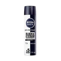 اسپری ضد تعریق مردانه 72 ساعته مدل black&white حجم 150ml نیوا