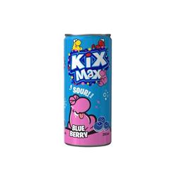 نوشابه گازدار بلوبلری قوطی 250ml کیکس مکس