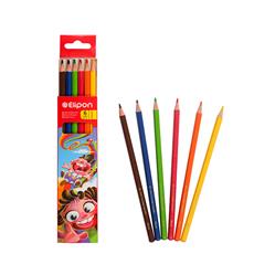 مداد رنگی 6 رنگ الیپون