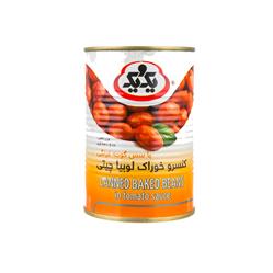 کنسرو لوبیا چیتی با سس گوجه فرنگی 430 گرمی یک و یک