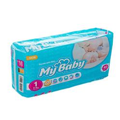 پوشک دوقلوی سایز1-40عددی مای بی بی